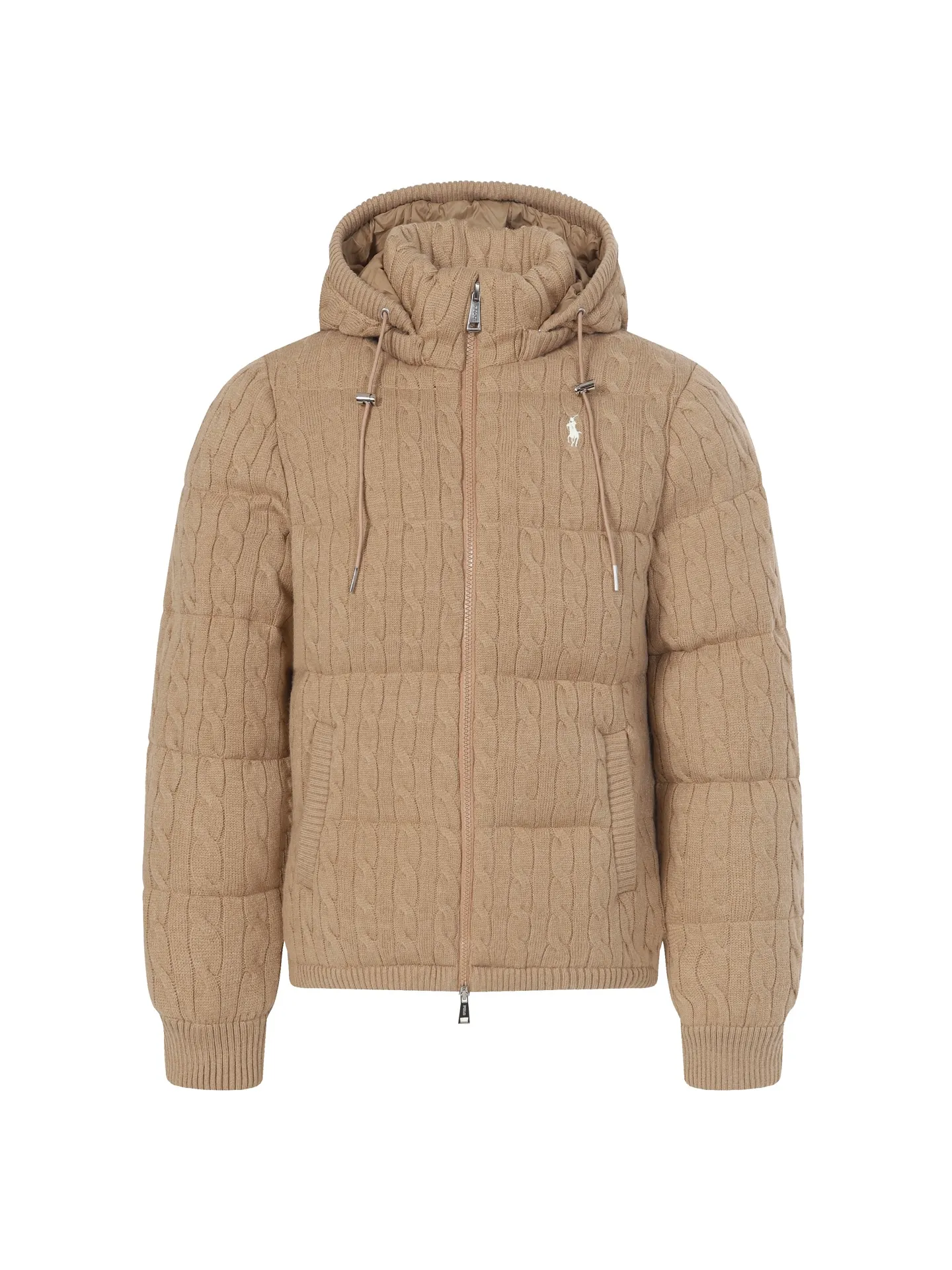 🅿️1100 【Women's】Ralph/Ralph Lauren 25ss new hooded down jacket brings warmth within reach. 🧵 Combining classic cable knitting with warm down, it’s a textured choice. Warm winter colors, the answer to classics and style. ❄️ Needless to say, the texture speaks for itself. Rah Lauren cable down jacket defines winter style. Color Black Khaki Size s m L xL